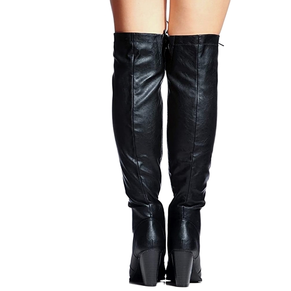 ⭐️1 sz 10 LEFT! BLACK LACE UP KNEE HOGH BOOTS - Picture 2 of 2